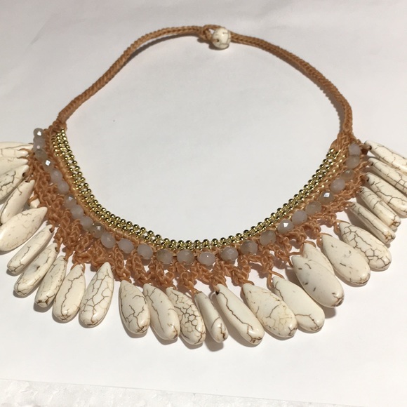 NWOT EASTERN SERENITY CROCHET BEADED NECKLACE - Picture 3 of 9